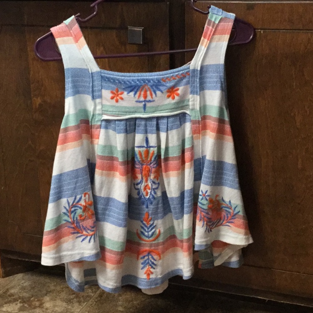 Free People Stripe Swing Tank In Ivory Combo Size Sm